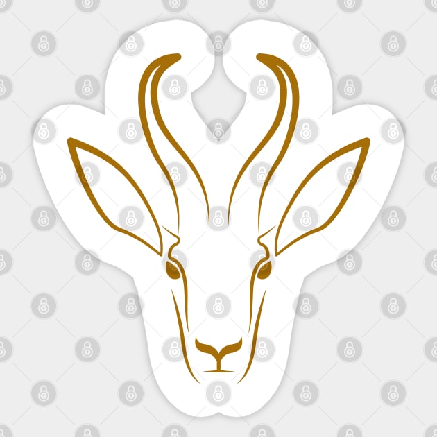 The musing antelope Sticker by Imaginate